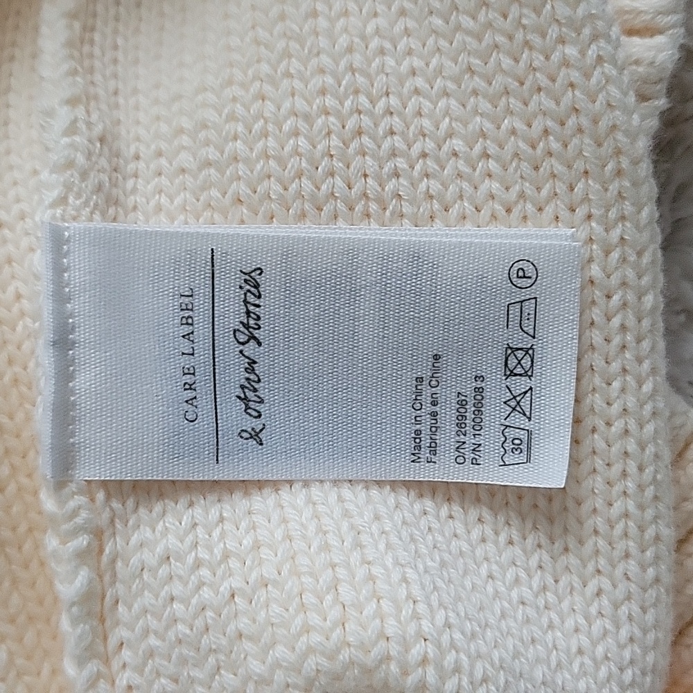 Paris Atelier & Other Stories Cropped Knitted Vest/Tank Top Size L - Picture 5 of 7